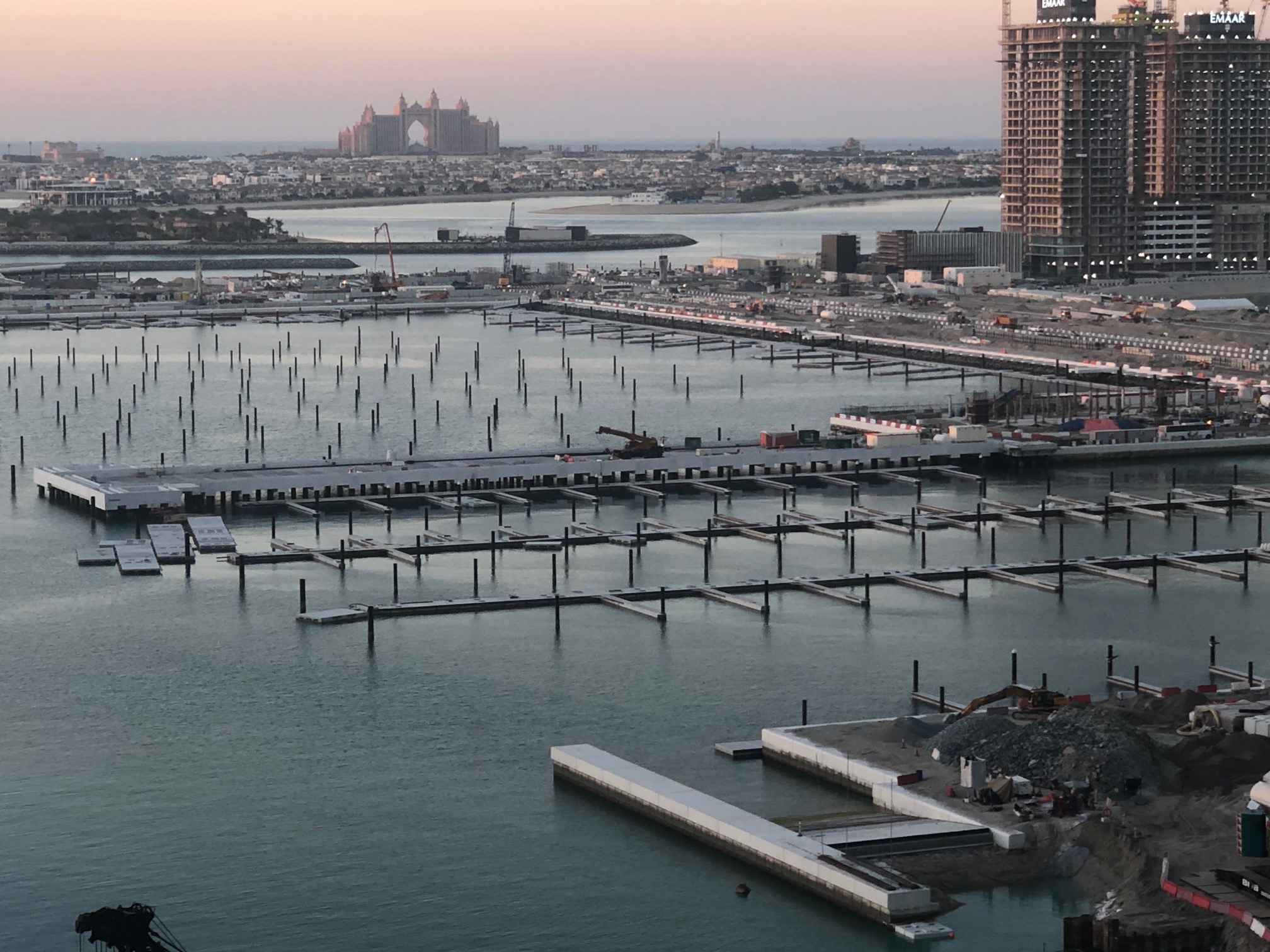 Dubai Harbour Marina Berths nearly finished